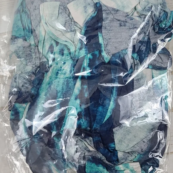 Bomba dress hi-low teal tie dye - Picture 4 of 4